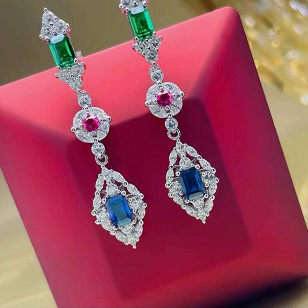 Gem Dangle Earrings